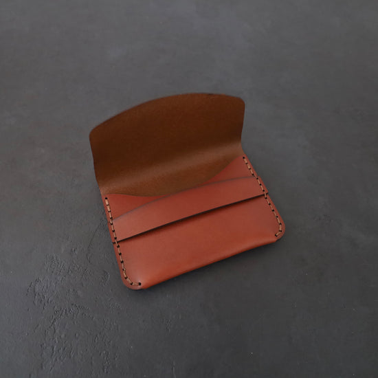 Full Grain Leather Wallet - Slim Simple ID - Chestnut Brown – Arrow & Board